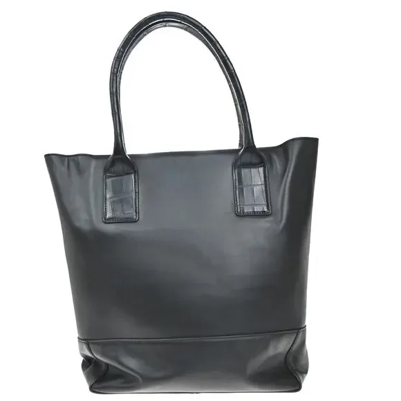 Bottega Veneta Leather Open Tote Black - Picture 2 of 6